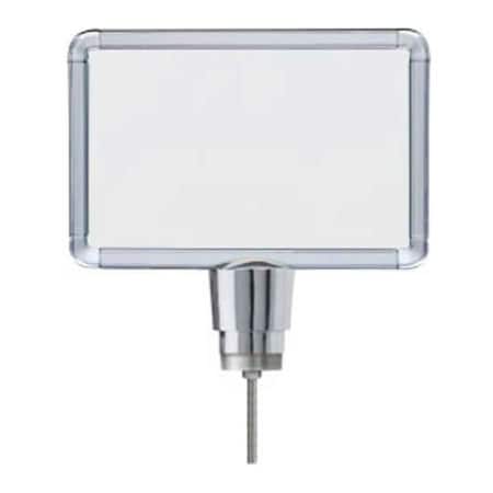 Lavi Industries Lavi Industries, Horizontal Fixed Sign Frame, 50-1130DH/CL, 7" x 11", Unslotted, Chrome 50-1130DH/CL